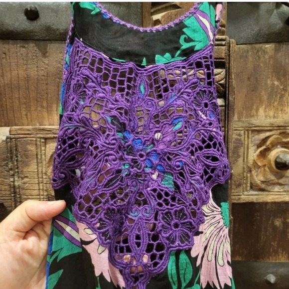 Chasing Unicorns Early Morning Rain Halter Maxi Dress Sz S - Picture 14 of 15